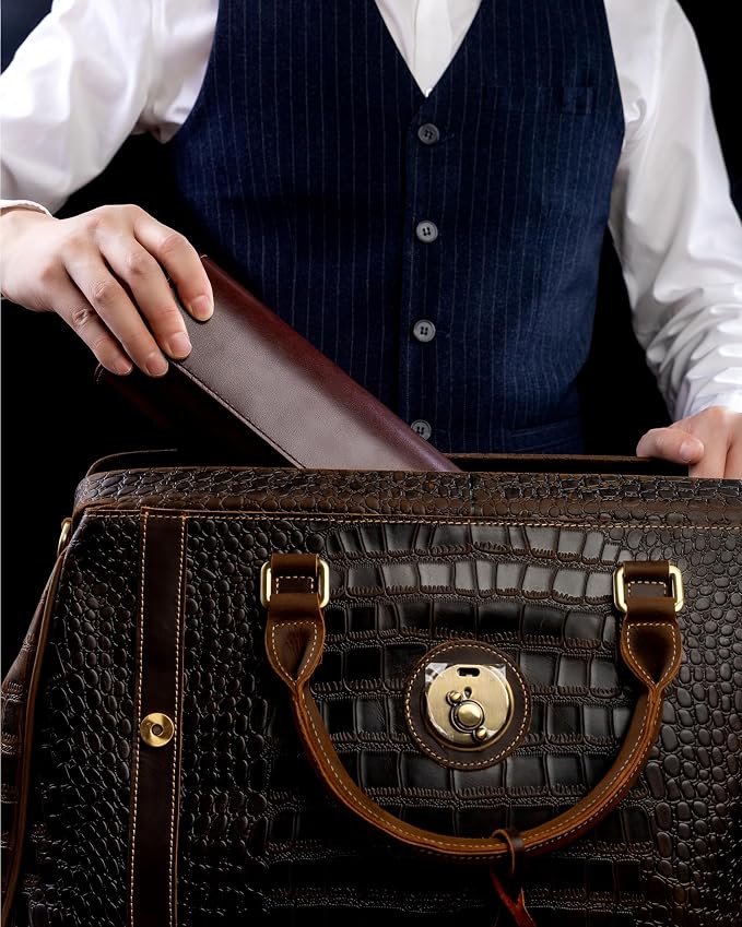 MR.OKAY 2 Watch Travel Case- Classic Leather Watch Case - Image 2