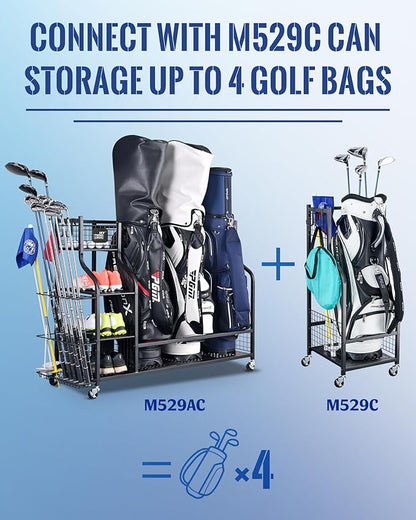 Mythinglogic Golf Storage Garage Organizer, Golf Bag Storage Stand and Other - Image 6