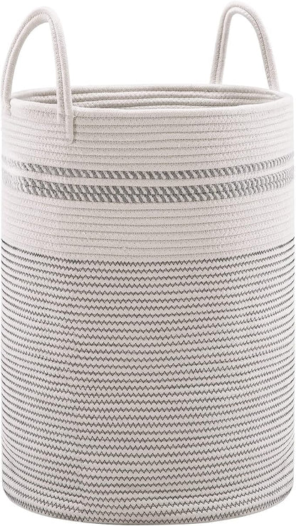 YOUDENOVA Woven Rope Laundry Hamper Basket, 58L Tall Luandry Basket, Baby - Image 4