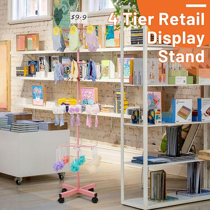 Retail Display Stand Rotating Display Stand 4 Tier Spinning Display Stand - Image 7