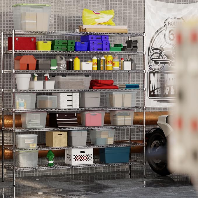 18" Deep x 72" Wide x 74" Height Wire Shelving Kit | 8-Tier | NSF Commercial - Image 6