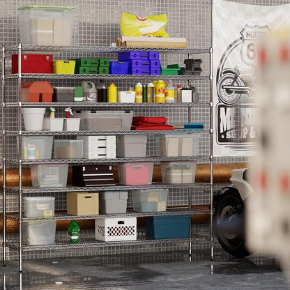 18" Deep x 72" Wide x 74" Height Wire Shelving Kit | 8-Tier | NSF Commercial - Image 6