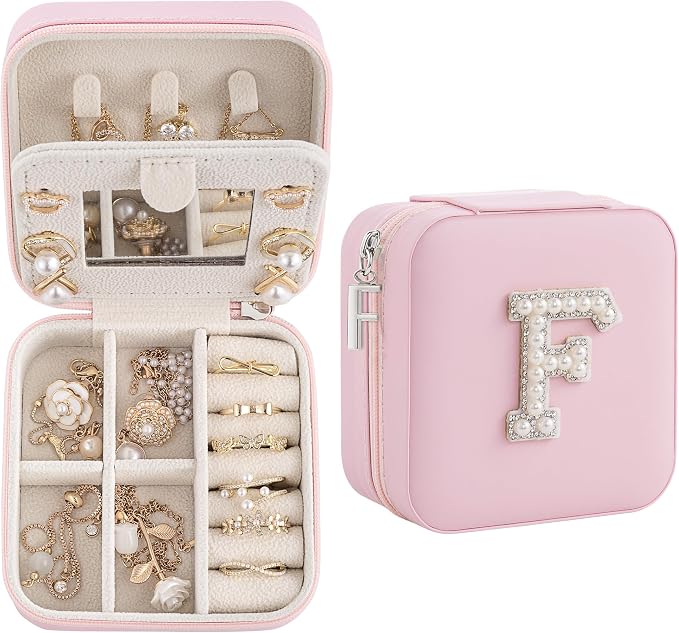 Birthday Gifts For Women, Initial Jewelry Box, Travel Jewelry Case, Gifts for by Unknown