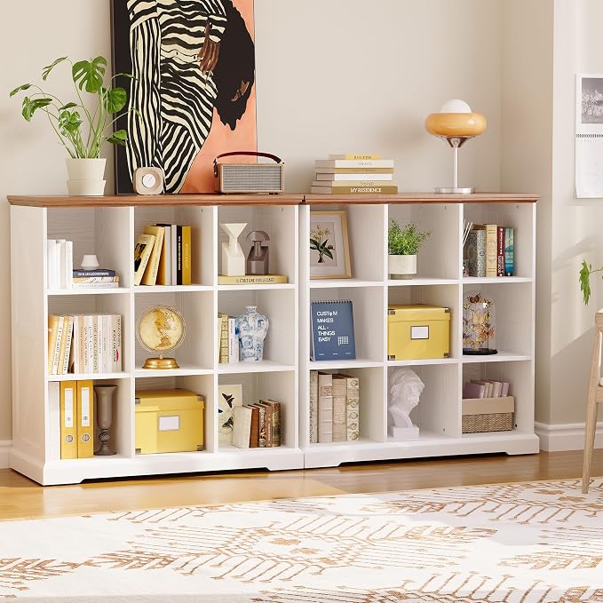 IRONCK 9 Cube Storage Organizer, Wooden Cube Shelf - Image 5
