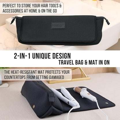 BAREFOOT CARIBOU Hair Tools Travel Bag and Heat Resistant Mat - Image 4