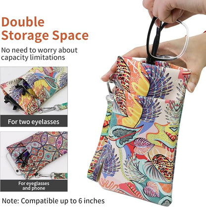 Double Eyeglass Case Soft Dual Glasses Case - Image 6