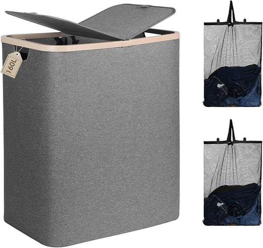 DOKEHOM 160L Double Laundry Basket by DOKEHOM
