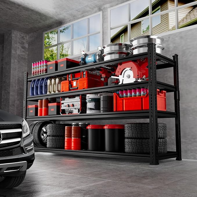 Storage Shelves 3PCS Garage Shelving Heavy Duty 2640LBS Capacity, 4 Tier - Image 2