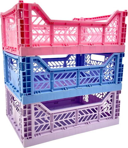 Collapsible Storage Box, Foldable Crate Organizer Bin by LunaCrates