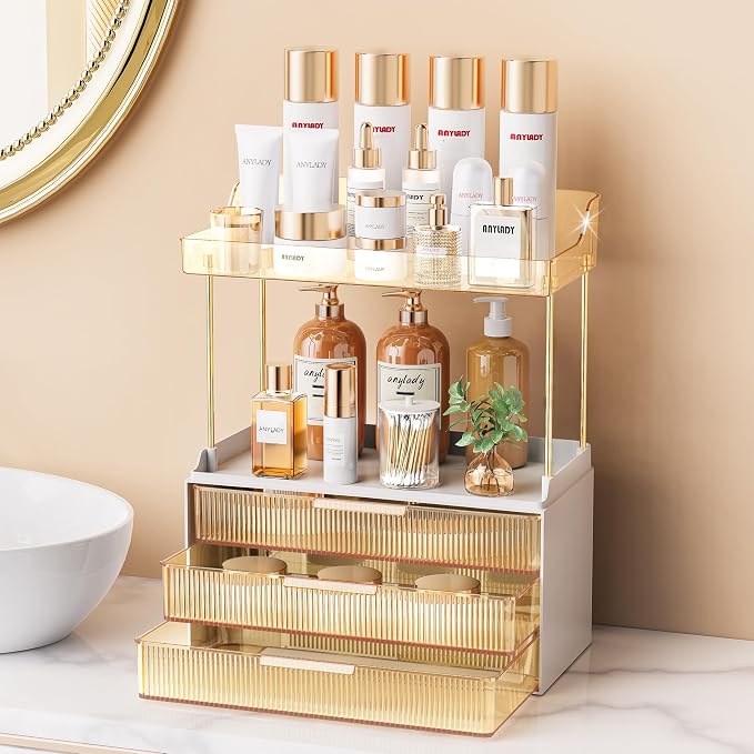 Bathroom Organizers and Storage, Makeup Organizer, Countertop, Dresser Organizer by Anylady