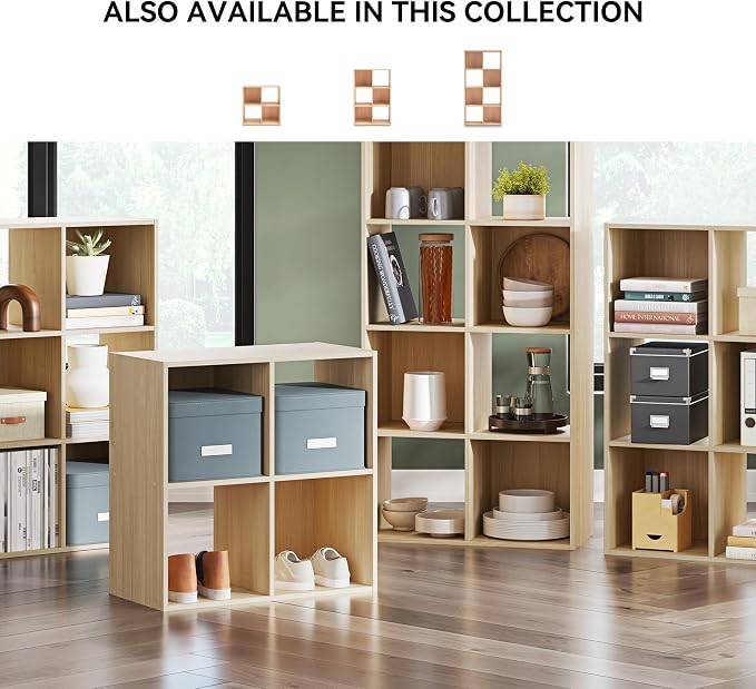 Signature Design by Ashley Piperton Contemporary 3-Tier Floor Standing 9 Cube - Image 5