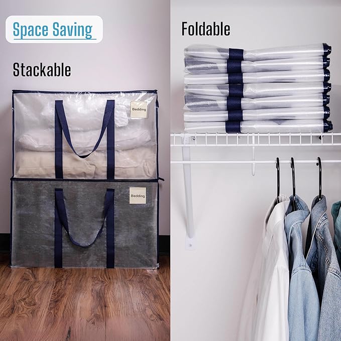 VENO 8 Pack Moving Bags and Large Christmas Decoration Storage Bins - Image 8