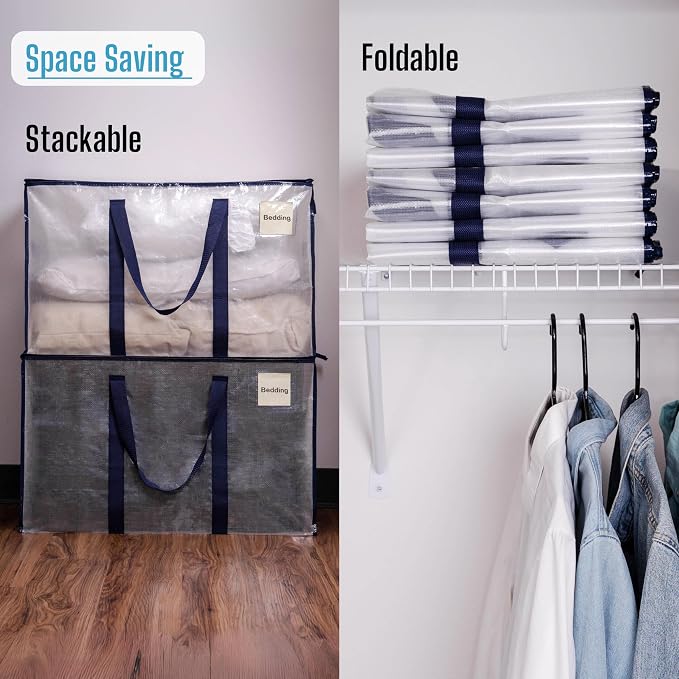 VENO 10 Pack Moving Bags and Large Christmas Storage Bins - Image 6