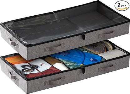 storageLAB Under Bed Storage Containers, Low Profile Underbed Organizers by storageLAB