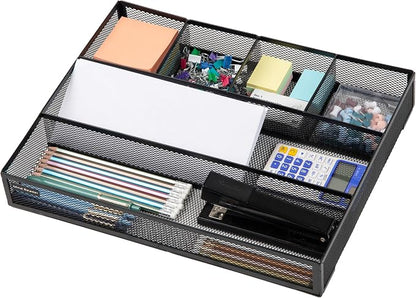 Mind Reader Drawer Organizer, Desk Org, Utensil Organizer, Metal Mesh - Image 5