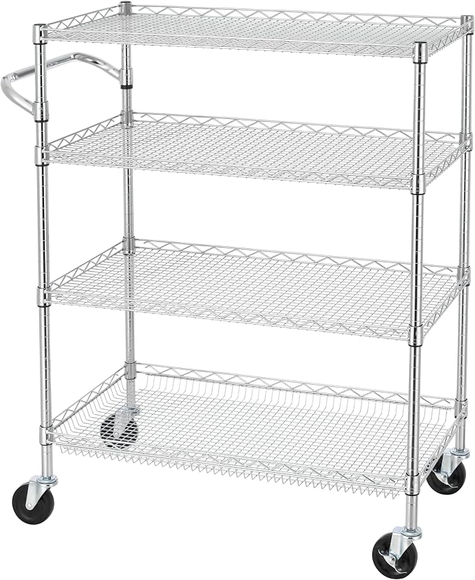 Finnhomy 4 Tier Heavy Duty Commercial Grade Rolling Cart by Finnhomy