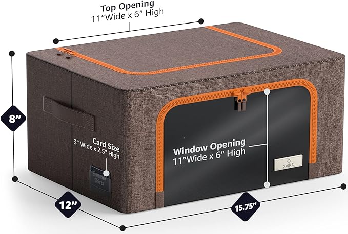 Sorbus Storage Bins with Metal Frame - Image 3