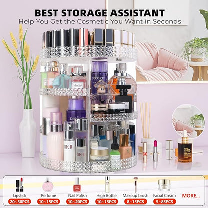 360 Degree Rotating Makeup Organizer, Extra Large Capacity Perfume Organizer - Image 8