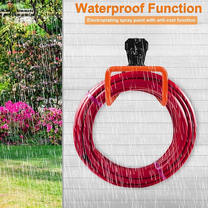 Garden Hose Holder Wall Mount Heavy Duty Garden Hose Hanger Free Standing Metal - Image 2