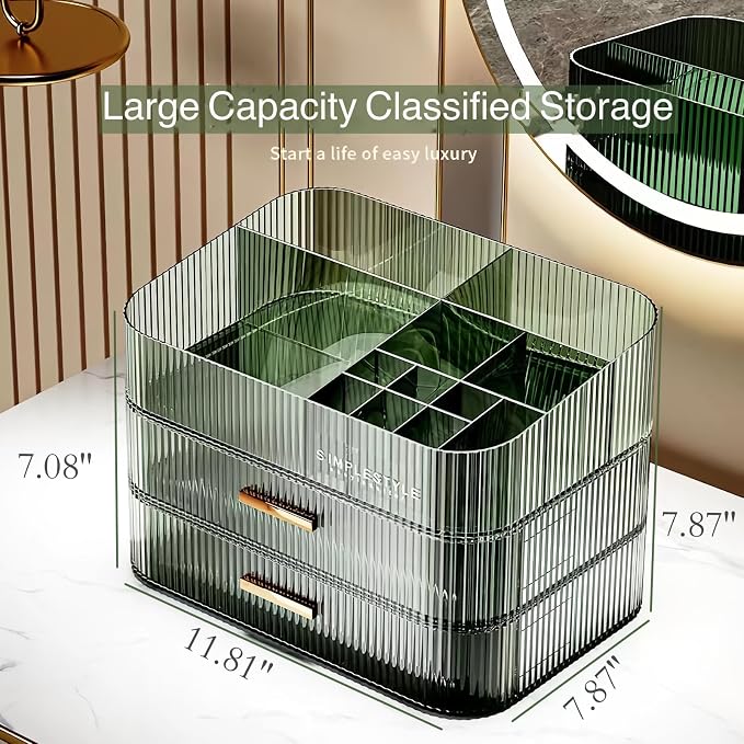 Makeup Organizer for Vanity, Large Desk Organizer - Image 3