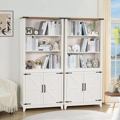 70in Tall Bookshelf 5 Tier Bookcase - Image 2