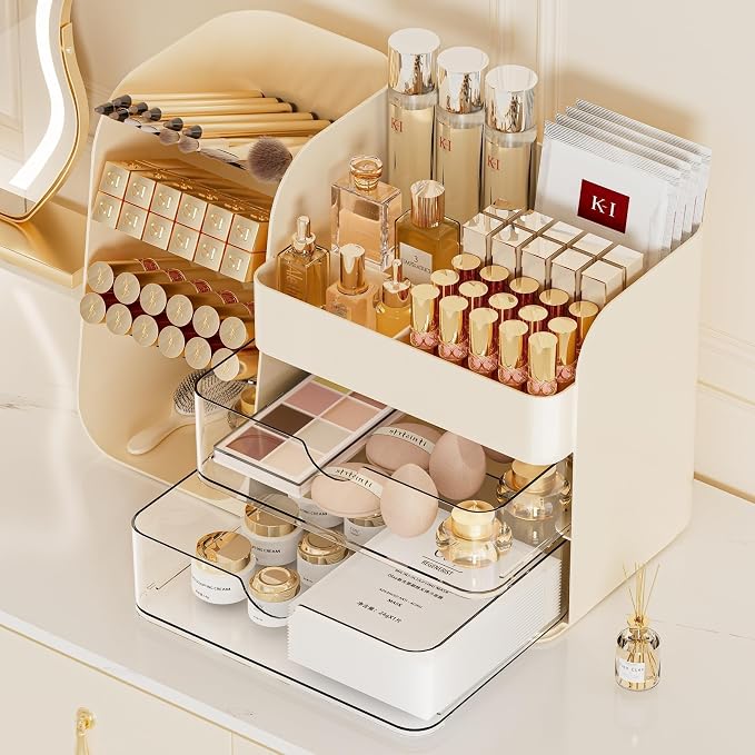 Makeup Organizer with Drawers, Large Capacity Countertop Organizer - Image 3