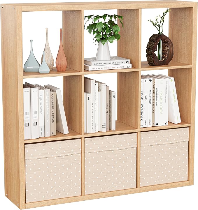 Cube Storage Organizer Bookcase, Decorative 11 inch Open Back Cubical Shelf by VDNEND
