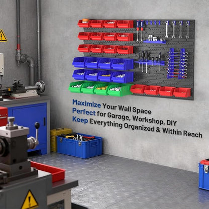 WORKPRO Pegboard Organizer Wall Mounted, Peg Board Wall Organizer - Image 2