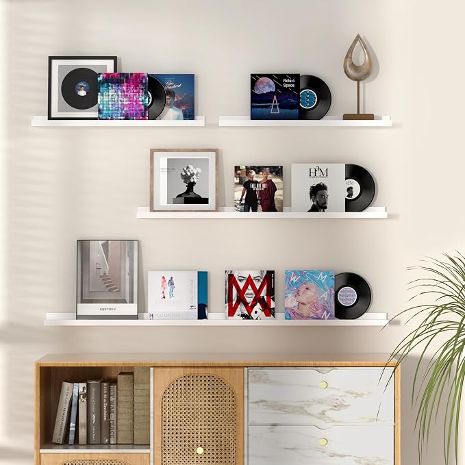 Fun Memories Picture Ledge Shelf, 48 Inch Floating Shelves Set of 2, Large - Image 2