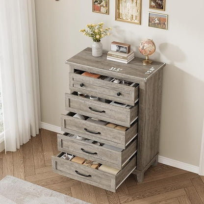 GarveeHome 5 Dresser for Bedroom, 41.3 in Tall Vertical Drawer Dresser - Image 5