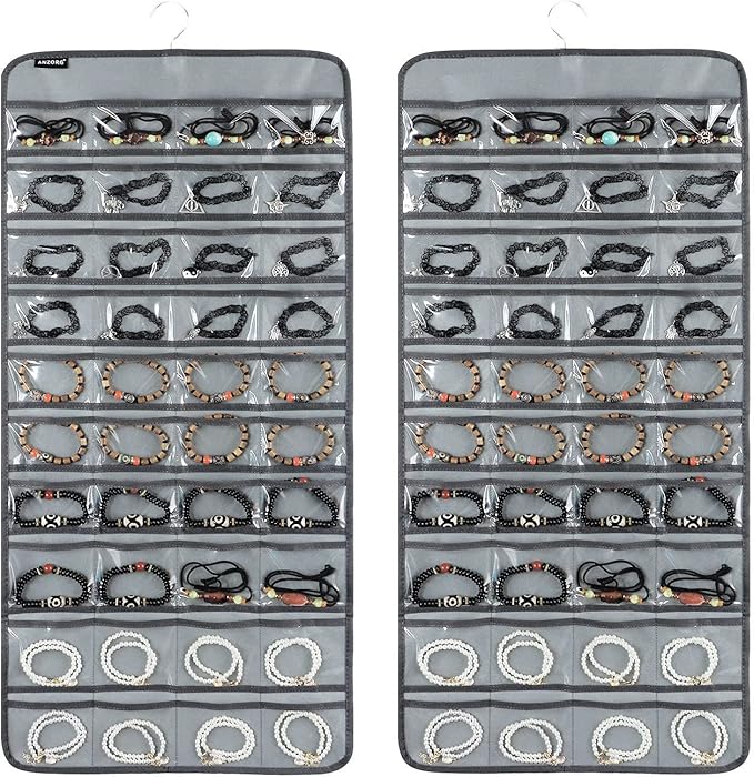 80 Pockets Hanging Jewelry Organizer by ANZORG