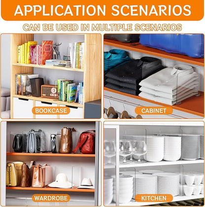 Yieach 10 Pack Acrylic Shelf Dividers - Image 3