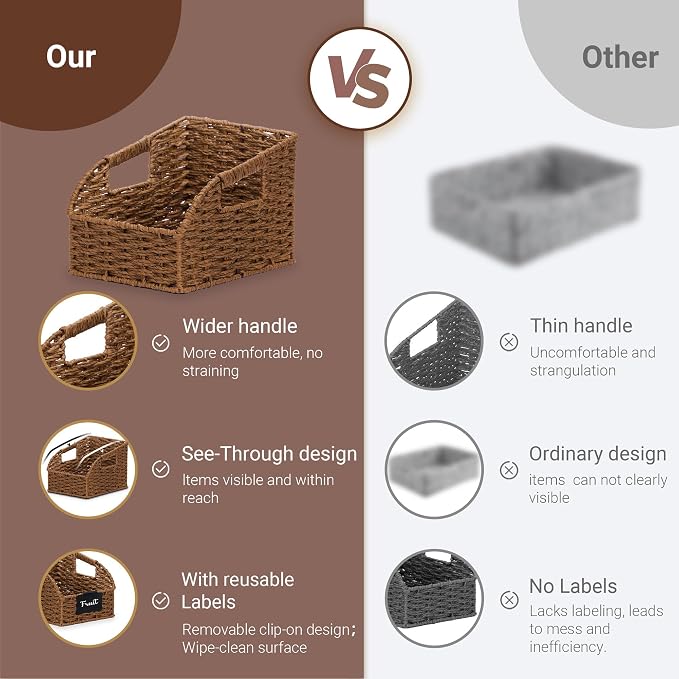 Wicker Baskets for Organizing, Kitchen Counter - Image 4