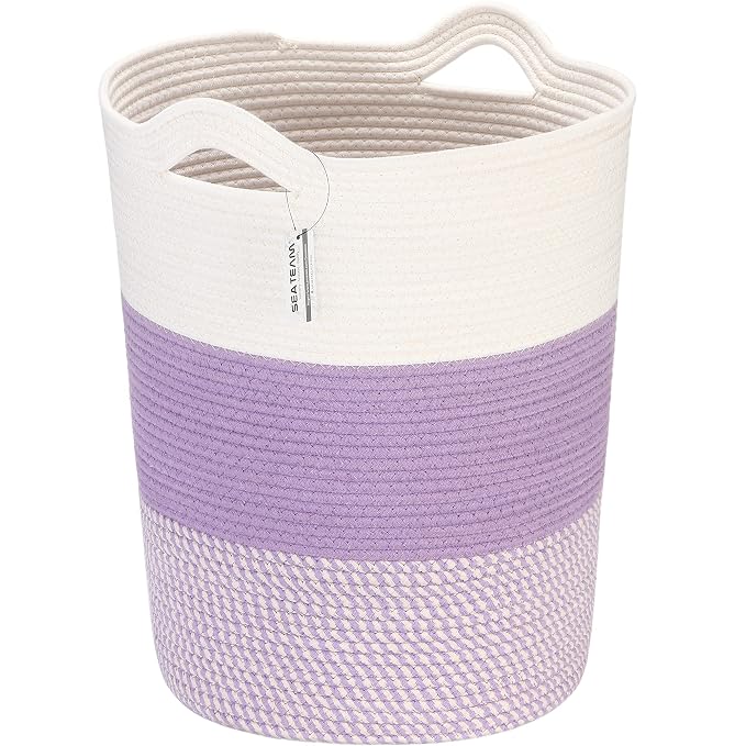 Sea Team Large Size Cotton Rope Woven Storage Basket by SeaTeam