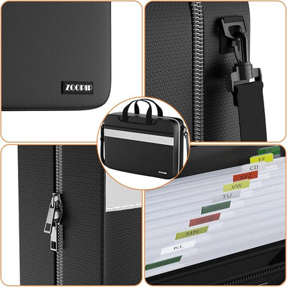 Accordion File Organizer with Lock, Fireproof Document Organizer Bag with - Image 5