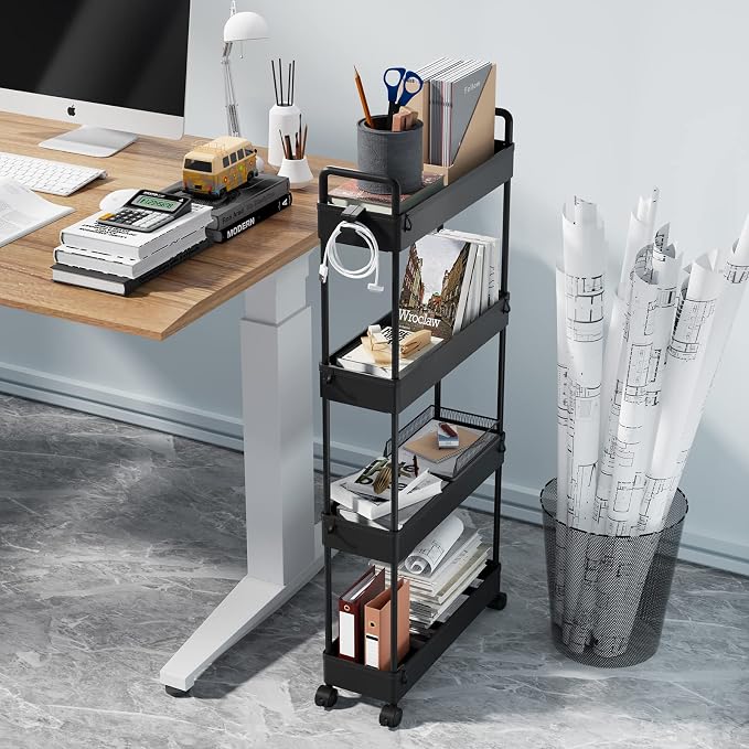 SOLEJAZZ Slim Rolling Storage Cart - Image 5