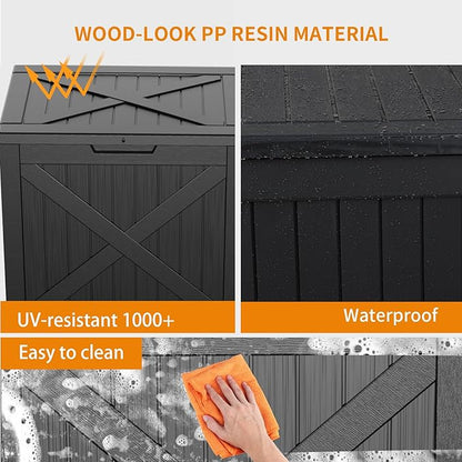 31 Gallon Outdoor Storage Box, Large Resin Deck Box - Image 6