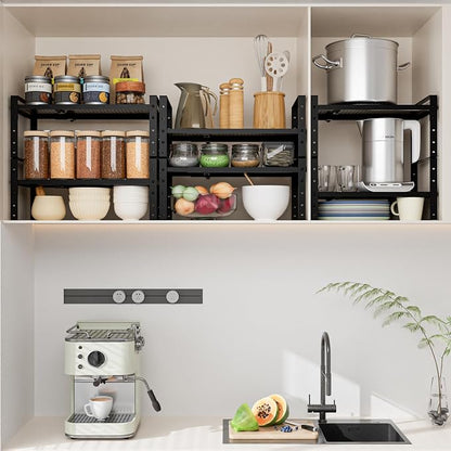 Expandable, Adjustable & Stackable Spice Rack, Cabinet Kitchen Countertop Shelf - Image 6