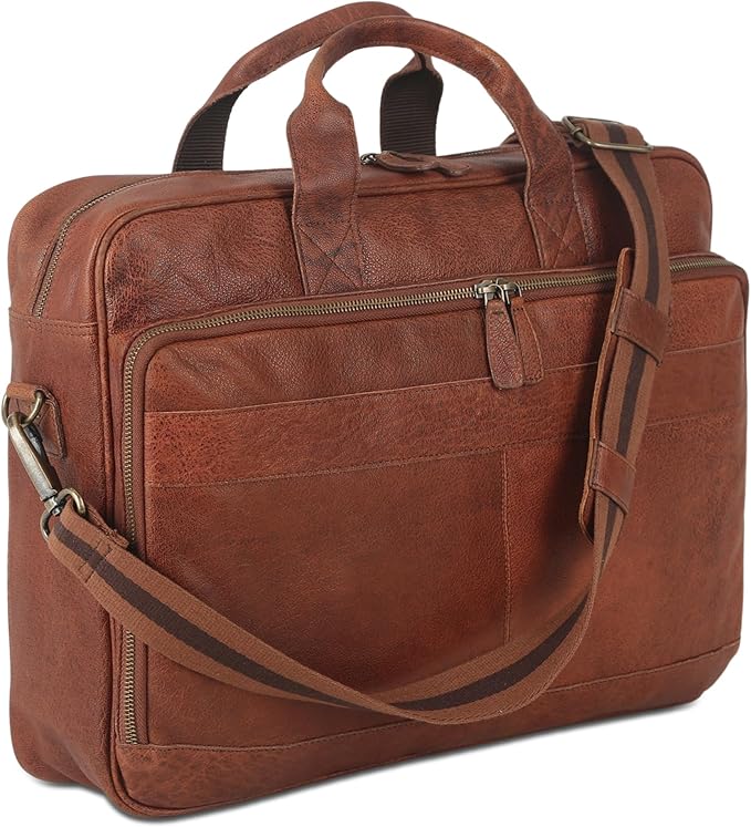 Leather briefcase 18 Inch Laptop Messenger Bags by KomalsPassionLeather