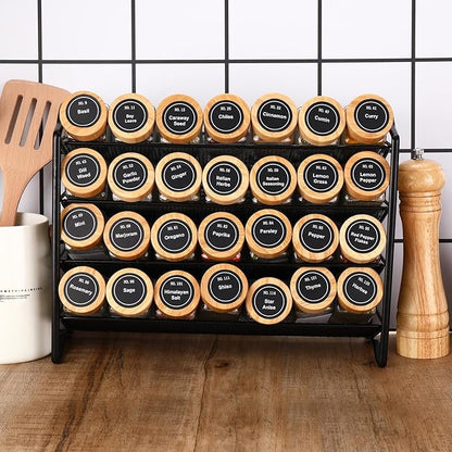 DIMBRAH Spice Jars with Label 24Pcs, Seasoning Containers, Glass Spice Jars - Image 5