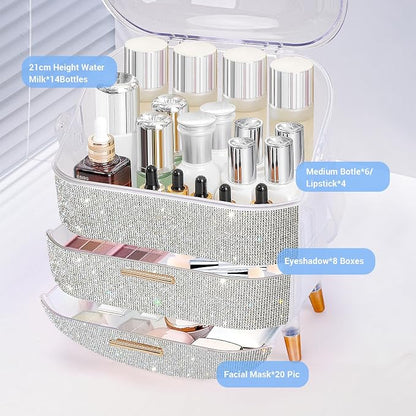 Teen Girls Gift Makeup Organizer, Skincare & Jewelry Storage, Cosmetics Display - Image 3
