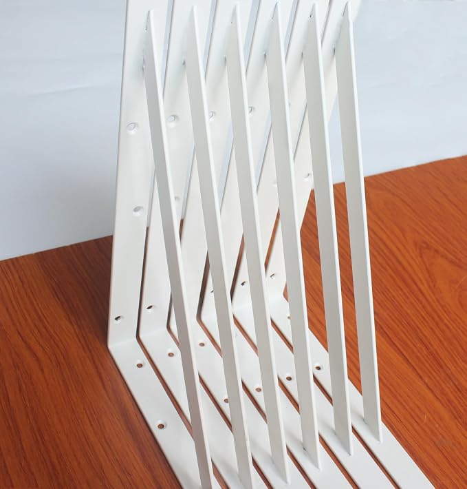 12 Pack L14 x H 10" White Heavy Duty Shelf Brackets - Image 4