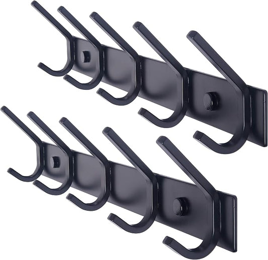 WEBI Coat Rack Wall Mounted, 5 Coat Hooks by WEBI