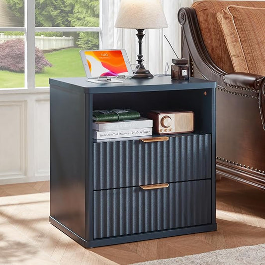 LEYAOYAO Fluted Nightstand by LEYAOYAO-Findtheshiningpointofyourideallife%EF%BC%81