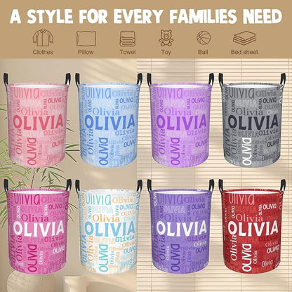 Custom Name Laundry Hamper, Personalized Laundry Basket - Image 6
