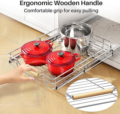 Pull out Cabinet Organizer, Heavy Duty Smooth Sliding Under Cabinet Shelves - Image 7