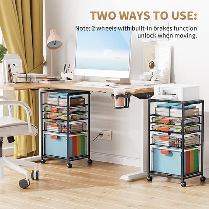 Marbrasse Rolling File Cart - Image 6
