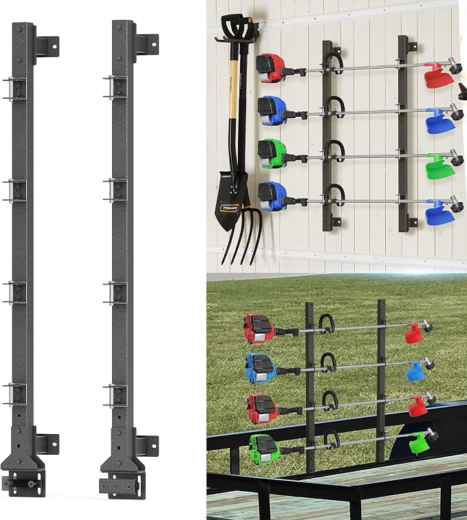 Trimmer Rack, 4 Place Heavy Duty Weedeater Rack by YZONA