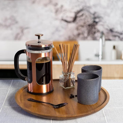 TB Home Acacia Wood Lazy Susan Organizer Kitchen Turntable - Image 5