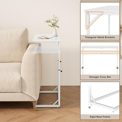 Vagusicc C Shaped End Table, Tall Side Table - Image 7